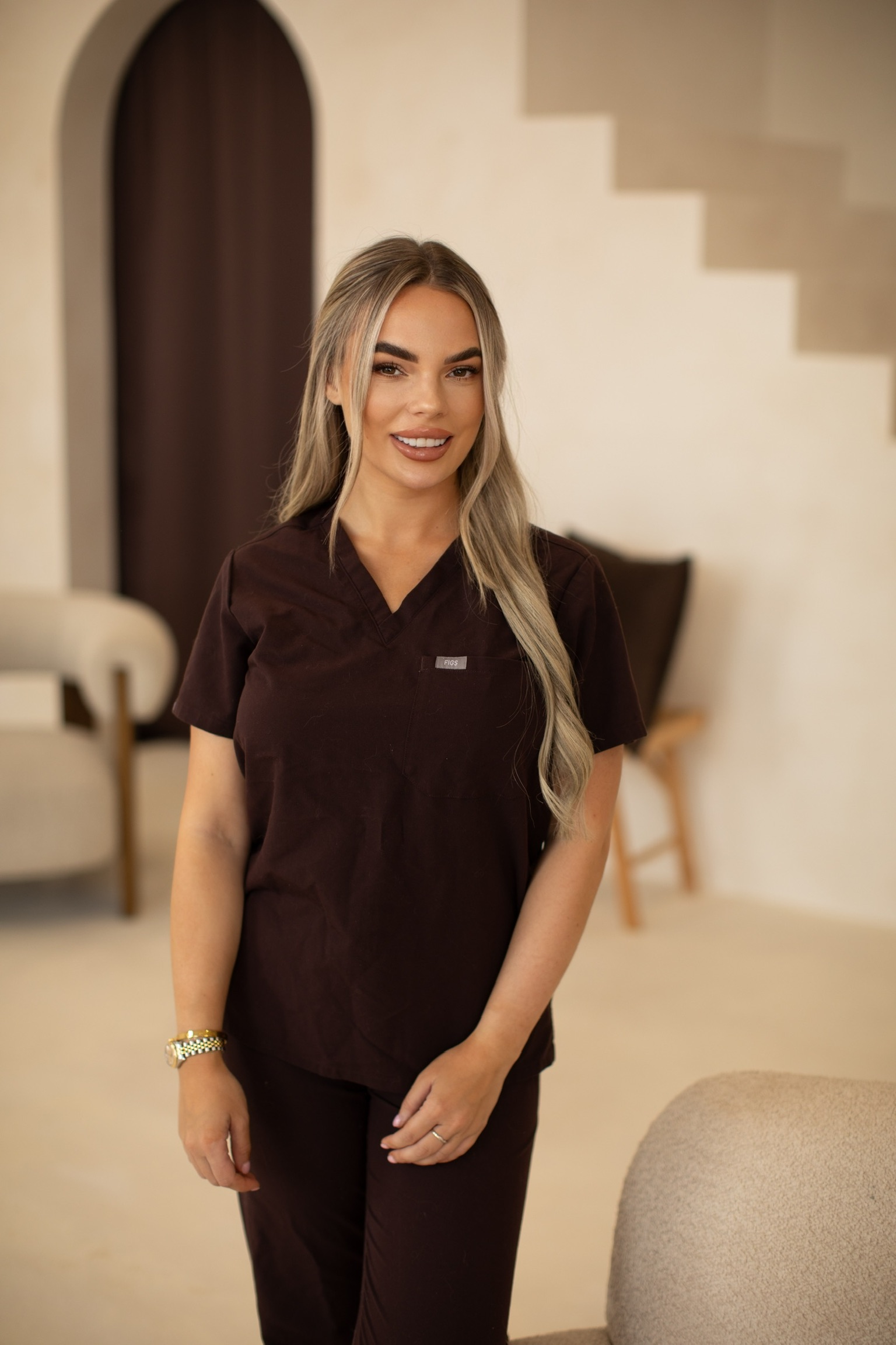 Mariella in her clinic after building a consistent, profitable business